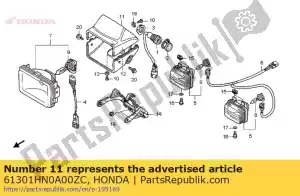 Honda 61301HN0A00ZC caso, ayudar a faro arriba - Lado inferior