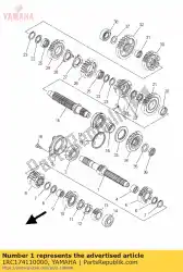 as, hoofd (15t) van Yamaha, met onderdeel nummer 1RC174110000, bestel je hier online: