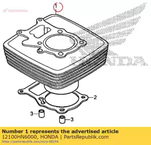 honda 12100HN6000 cylinder komp. - Dół