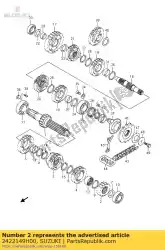 Aquí puede pedir engranaje, segundo accionamiento de Suzuki , con el número de pieza 2422149H00: