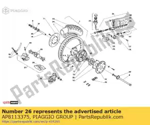 Piaggio Group AP8113375 pastillas de freno - Lado inferior