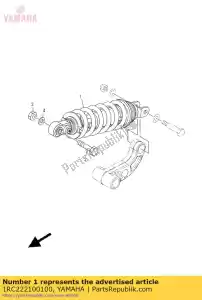 yamaha 1RC222100100 conjunto de amortecedor traseiro, traseiro - Lado inferior