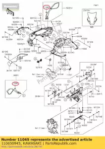 kawasaki 110650945 cap,mirror zx1000lgf - Bottom side