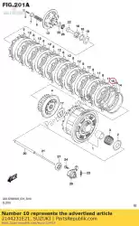 Aquí puede pedir placa, embrague dr de Suzuki , con el número de pieza 2144231E21: