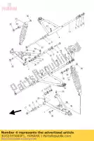 3GG2355000P1, Yamaha, parte superiore del braccio co yamaha yfz 350 2004 2005 2006 2007 2008 2009, Nuovo