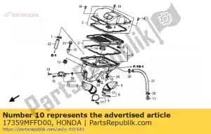 Honda 17359MFFD00 tube, drain - La partie au fond