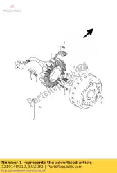 Aqui você pode pedir o conjunto do estator em Suzuki , com o número da peça 3210148G10: