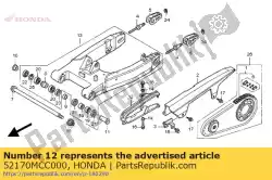 Ici, vous pouvez commander le curseur, chaîne auprès de Honda , avec le numéro de pièce 52170MCC000: