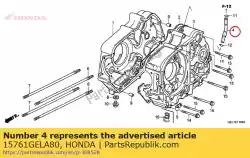 Here you can order the no description available at the moment from Honda, with part number 15761GELA80: