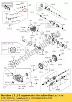 131160026, Kawasaki, 01 tige-poussée kawasaki  800 2017 2018 2019 2020 2021, Nouveau