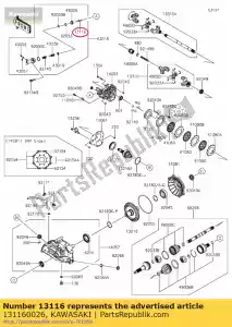 kawasaki 131160026 01 rod-push - Bottom side