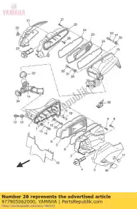 yamaha 977805062000 parafuso, batendo - Lado inferior