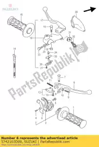 suzuki 5742103D00 lever,brake - Bottom side