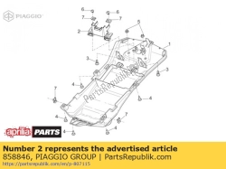 Aprilia 858846, Bracket, OEM: Aprilia 858846