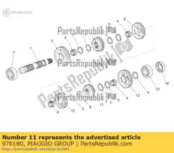 Here you can order the gear 6a z=24 from Piaggio Group, with part number 976180: