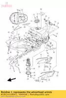 4C8Y24100001, Yamaha, depósito de combustible comp. yamaha yzf r 1000 2007, Nuevo