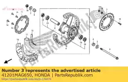 Qui puoi ordinare pignone, trasmissione finale (3 da Honda , con numero parte 41201MAG650: