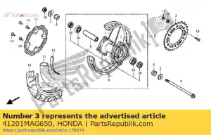 Honda 41201MAG650 pignone, trasmissione finale (3 - Il fondo