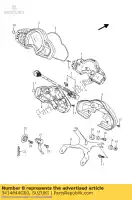 3414644G00, Suzuki, abrazadera, cable conductor suzuki gsr sfv 600 650 2006 2007 2008 2009 2010 2011 2012 2014 2015, Nuevo