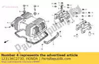 12313KC2730, Honda, embleem, rechts hoofd cov honda cb super dream td cb125td 125 , Nieuw