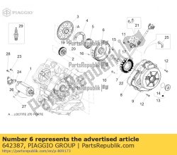 Aprilia 642387, Wirnik kpl., OEM: Aprilia 642387