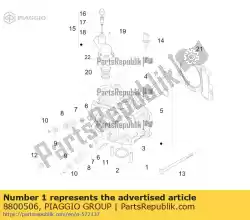 cilinderkop montage van Piaggio Group, met onderdeel nummer 8800506, bestel je hier online: