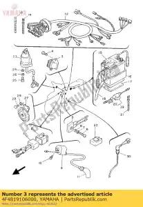 yamaha 4F4819106000 conjunto regulador de voltaje - Lado inferior