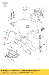 Ici, vous pouvez commander le tuyau auprès de Triumph , avec le numéro de pièce T2400774: