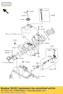 Kawasaki 921920750 tube, 5x9x450 - La partie au fond