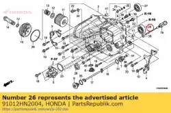 Aqui você pode pedir o rolamento, esfera radial, 600 em Honda , com o número da peça 91012HN2004: