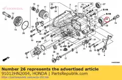 Ici, vous pouvez commander le roulement, bille radiale, 600 auprès de Honda , avec le numéro de pièce 91012HN2004: