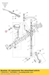 schroef, dop / hd, m6x1. 0x16, slv, enc van Triumph, met onderdeel nummer T3050331, bestel je hier online: