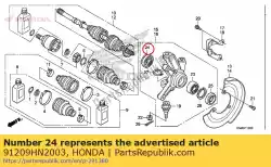 Aqui você pode pedir o vedação contra poeira, 40x58x7 em Honda , com o número da peça 91209HN2003: