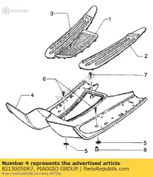 Here you can order the footrest from Piaggio Group, with part number 82130050R7: