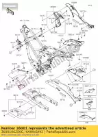 3600106256C, Kawasaki, coverzijde, links, ebbenhout klx150fff kawasaki  d tracker 150 2016 2017 2018 2019 2021, Nieuw