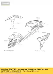 patroon, lijkwade, lh van Kawasaki, met onderdeel nummer 560751209, bestel je hier online: