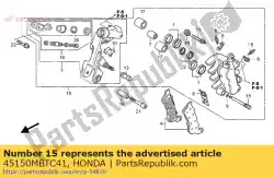 Qui puoi ordinare nessuna descrizione disponibile al momento da Honda , con numero parte 45150MBTC41: