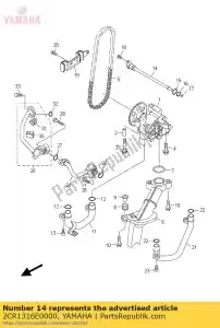 yamaha 2CR1316E0000 tubo, entrega 5 - Lado inferior