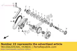 Aqui você pode pedir o rolamento, esfera radial, 620 em Honda , com o número da peça 961006204300:
