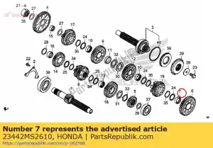 Honda 23442MS2610 colarinho, 30x11,2 - Lado inferior