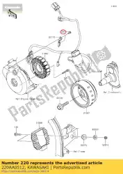 Here you can order the screw-pan-cros,5x12 from Kawasaki, with part number 220AA0512: