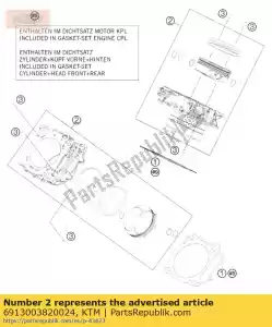 ktm 6913003820024 cylinder + t?ok kpl. - Dół