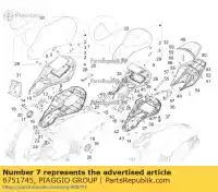 6751745, Piaggio Group, Stoelsteun vespa zapm80100, zapm80101, zapma7100 zapm808g, zapm80200, zapm8020, zapma7200, zapma78g 946 125 150 946 2013 2014 2016 2017 2018 2019 2020 2021 2022, Nieuw