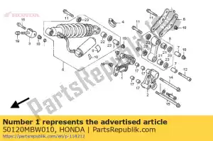 honda 50120MBW010 soporte comp., r. cojín inferior - Lado inferior