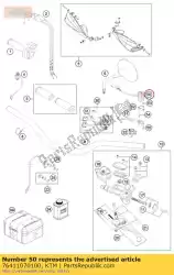 h. Lichtschakelaar van KTM, met onderdeel nummer 76411070100, bestel je hier online: