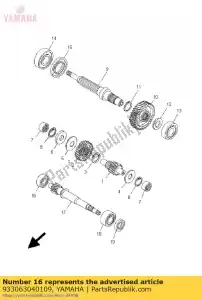 Yamaha 933063040109 lager - Onderkant