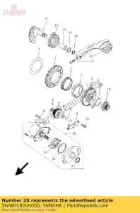 yamaha 5WWH18000000 bunda do motor de partida - Lado inferior