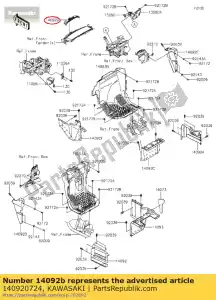kawasaki 140920724 01 deksel, zekeringkast - Onderkant