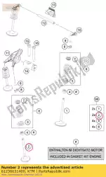 Here you can order the exhaust valve from KTM, with part number 61236031400: