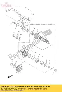 yamaha 1DX156200000 kick crank assy - Onderkant